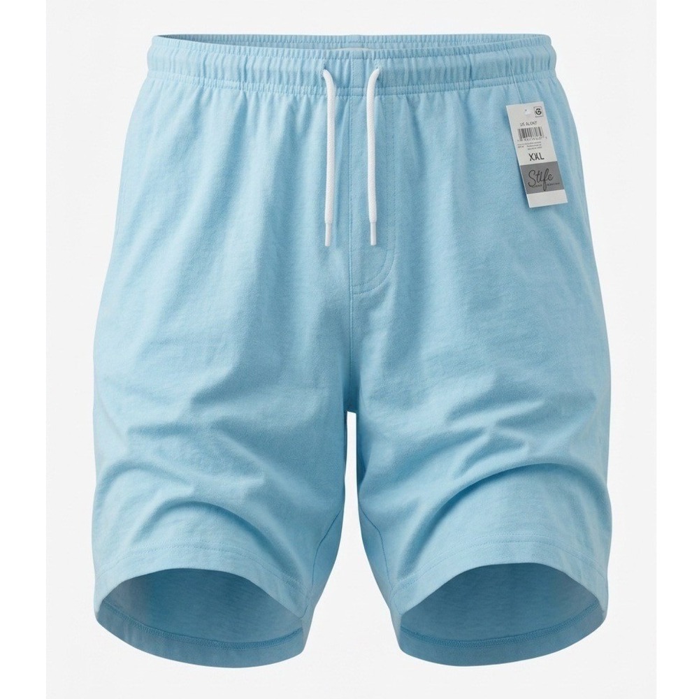 Club Room Mens XXL Sleep Shorts Waterline Blue Cotton Modal Drawstring NWT